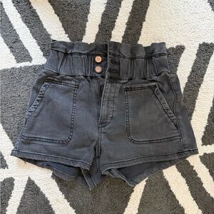 KanCan High-Waisted Black Denim Shorts